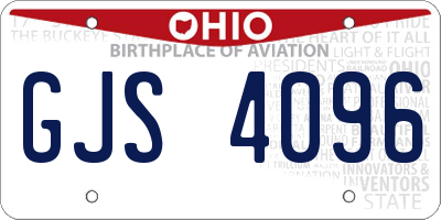 OH license plate GJS4096