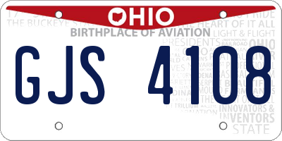OH license plate GJS4108