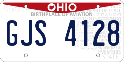 OH license plate GJS4128