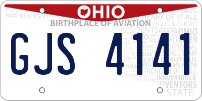 OH license plate GJS4141