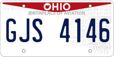 OH license plate GJS4146