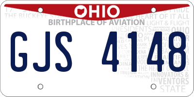OH license plate GJS4148