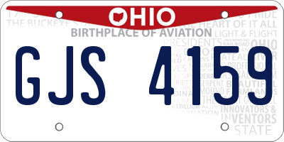 OH license plate GJS4159