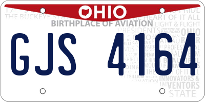 OH license plate GJS4164