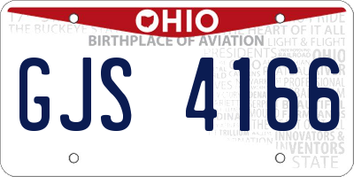 OH license plate GJS4166
