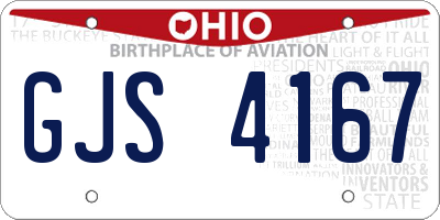 OH license plate GJS4167