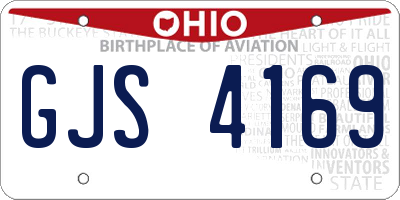 OH license plate GJS4169