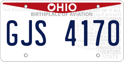 OH license plate GJS4170