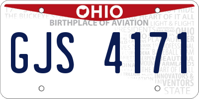OH license plate GJS4171