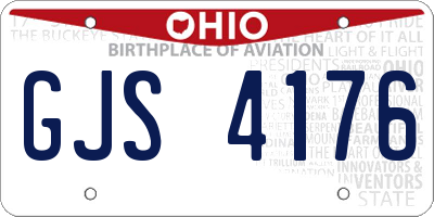 OH license plate GJS4176