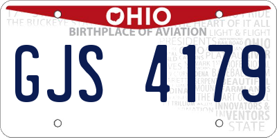 OH license plate GJS4179