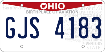 OH license plate GJS4183