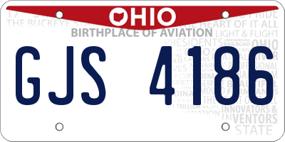 OH license plate GJS4186
