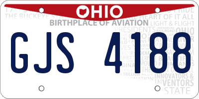 OH license plate GJS4188