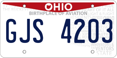 OH license plate GJS4203