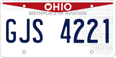 OH license plate GJS4221