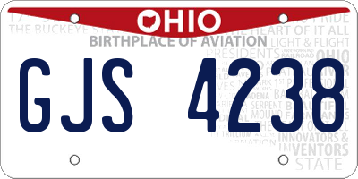 OH license plate GJS4238