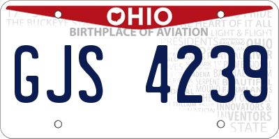 OH license plate GJS4239