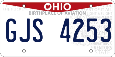 OH license plate GJS4253