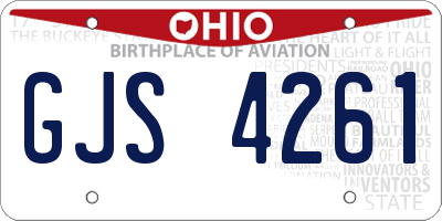 OH license plate GJS4261