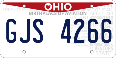 OH license plate GJS4266