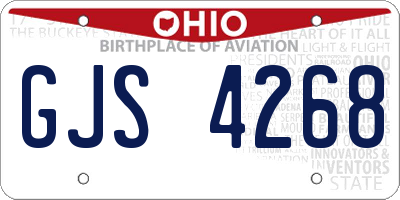 OH license plate GJS4268