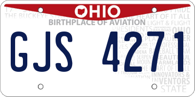 OH license plate GJS4271