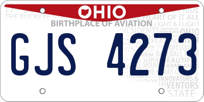 OH license plate GJS4273