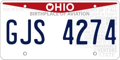 OH license plate GJS4274
