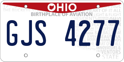OH license plate GJS4277