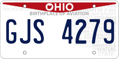 OH license plate GJS4279