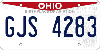 OH license plate GJS4283