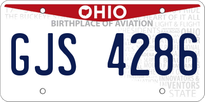 OH license plate GJS4286