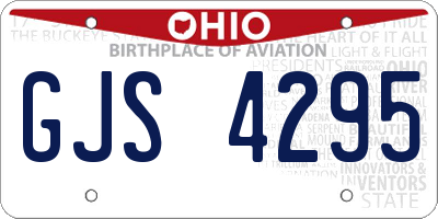 OH license plate GJS4295