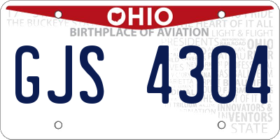 OH license plate GJS4304