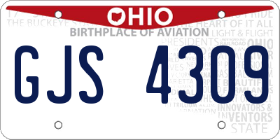 OH license plate GJS4309