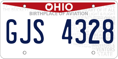 OH license plate GJS4328
