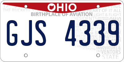 OH license plate GJS4339