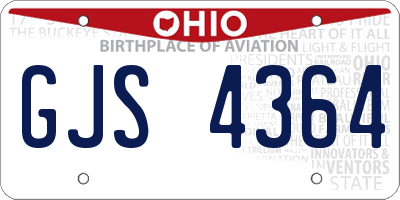 OH license plate GJS4364