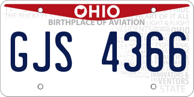 OH license plate GJS4366
