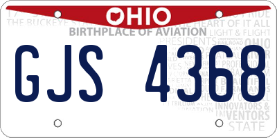 OH license plate GJS4368