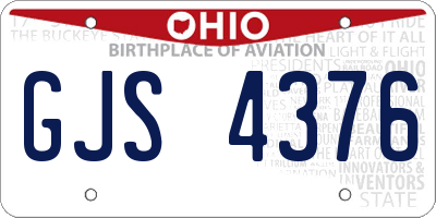 OH license plate GJS4376
