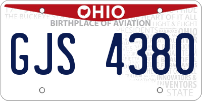 OH license plate GJS4380