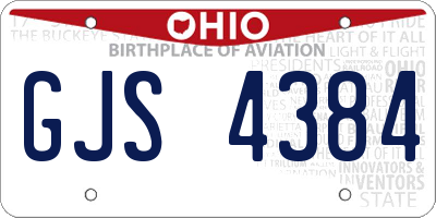 OH license plate GJS4384