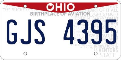 OH license plate GJS4395