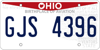 OH license plate GJS4396
