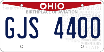 OH license plate GJS4400