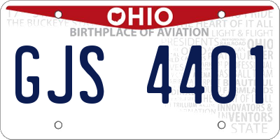 OH license plate GJS4401