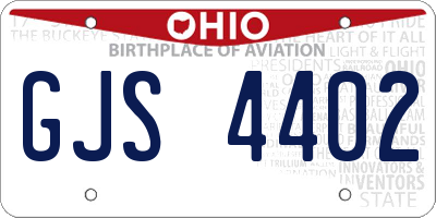 OH license plate GJS4402