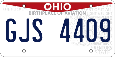 OH license plate GJS4409